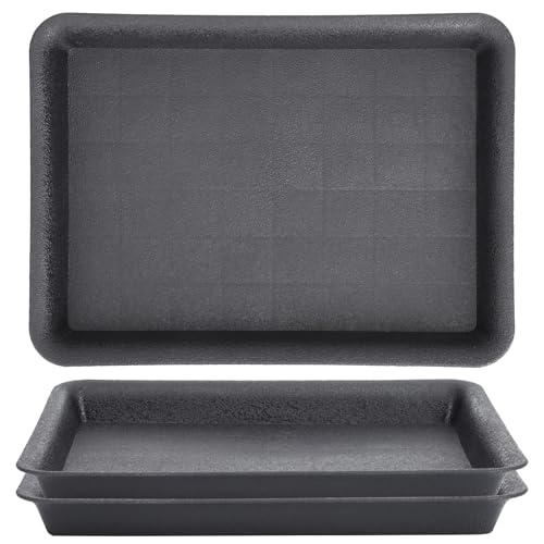 3 Packs Plant Tray (11 Inch / Black)