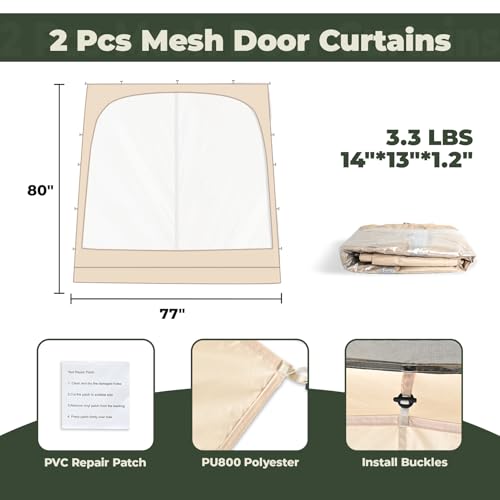 2 Pcs Vinyl Door Curtains