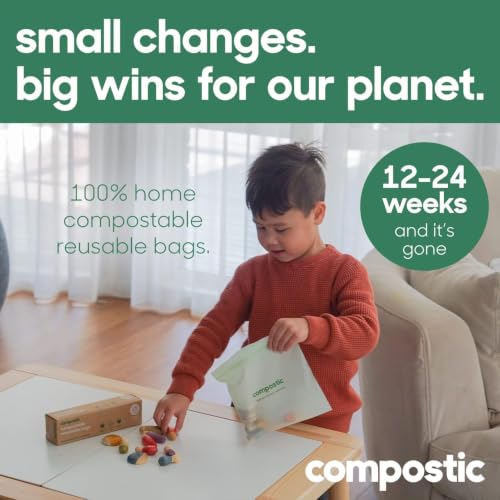 Compostable Freezer Bags (100 Count (Pack of 1) / Freezer Gallon)