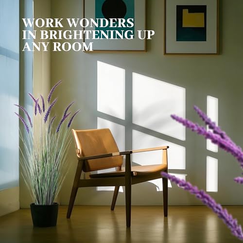 5ft 2 Pack Artificial Faux Veronica Horsetail Grass (Pure Purple)