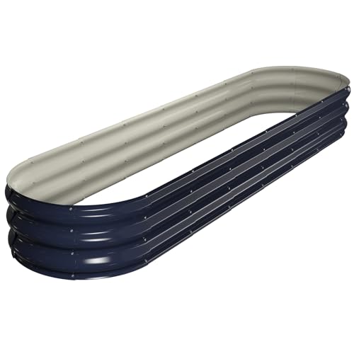 Raised Garden Bed Kit (Navy Blue / 8×2×1 ft)