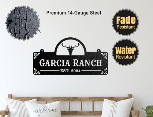 Personalized Metal Farm Sign (Black034)