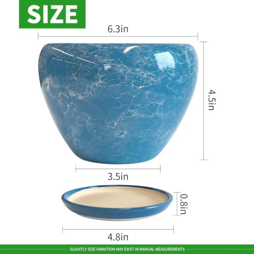 6 Inch Plant Pots (Gemstone Blue / 6 Inch)
