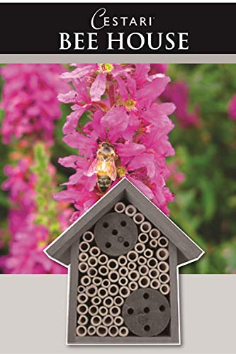 Bamboo Tube Bee Hotel for Solitary Bees (Farmhouse Grey)
