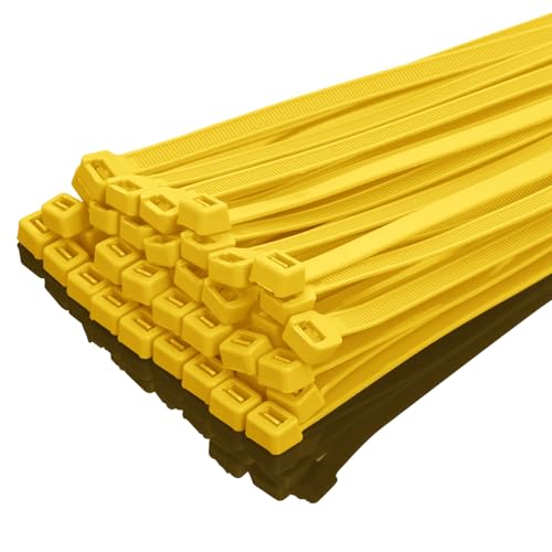 12 Inch Yellow Zip Ties Heavy Duty 100 Pack (12 inch / Yellow)