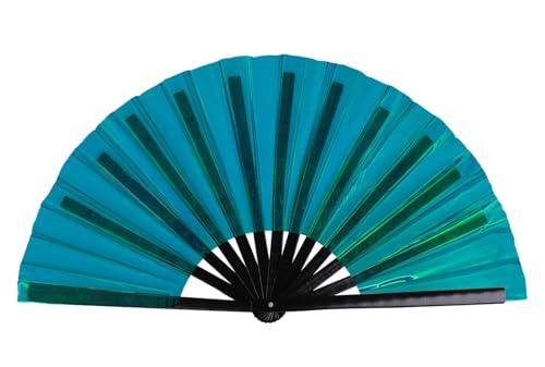 Large Folding Hand Fan for Line Dance (Green)