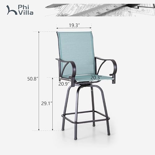 Outdoor Bar Stools Set of 2 (Teal / 2 Piece)