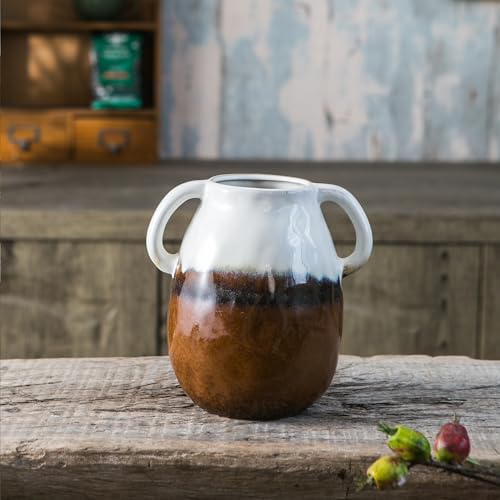 3 Tone Grad Ceramic Vase with Handles (3-tone Grad)