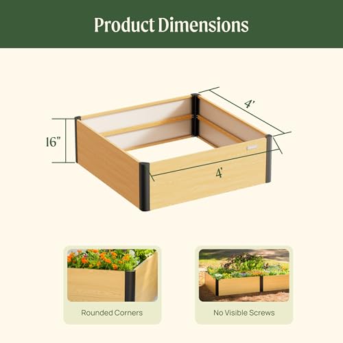 Woodgrain Series Raised Garden Bed