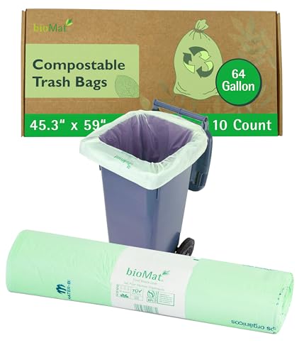 64 Gallon Compostable Food Scrap Bags (10 Count (Pack of 1) / 64 Gallon)