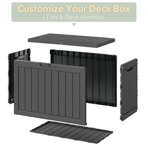 50 Gallon Outdoor Storage Box (Black / 50 Gallon)