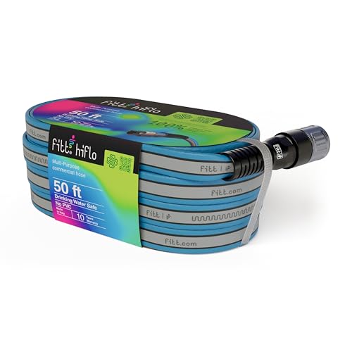 HiFlo Water Hose 50ft (50ft / Light Blue and Grey)
