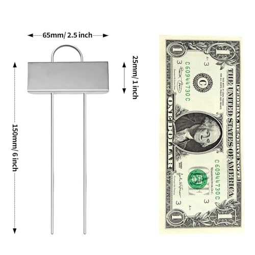 Small Size 304 Stainless Steel Plant Labels Metal Garden Plant Markers Weatherproof Stake Garden Plant Tags for Outdoor Seedling Flower (Stainless Steel-2.5 Inch Width)