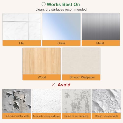 No-Nail Self-Adhesive Wall NanoMirror, 31 x 47 in, Black (Black / 47"L x 31"W)