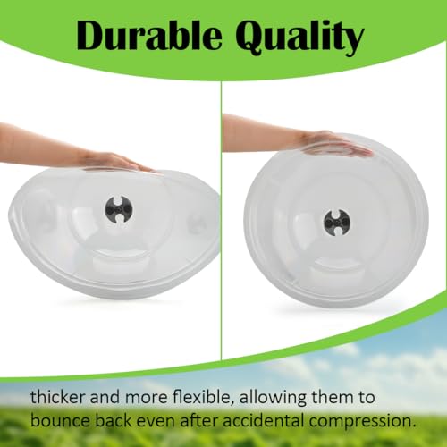13 Inch Humidity Domes Garden Cloches for Plant Protection (13" D × 12" H 10P)