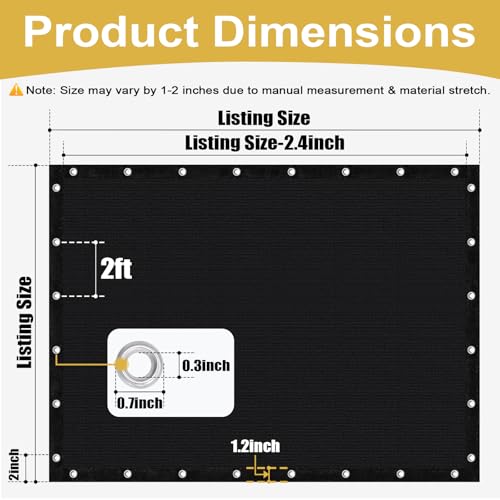 90% Sun Shade Cloth with Grommets