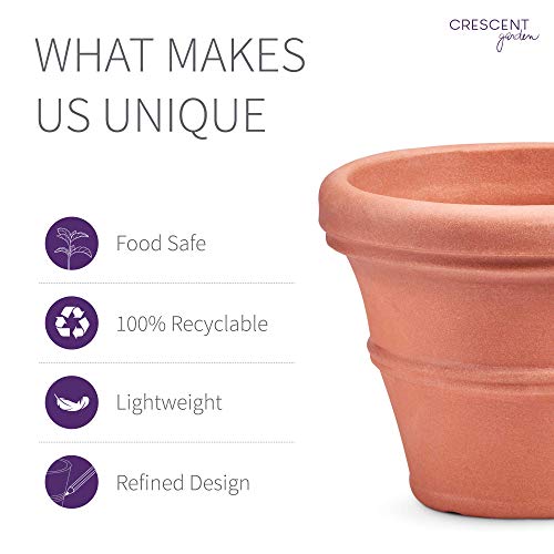 Brunello Classic Rolled Rim Planter (27 Inch / Terracotta Color)
