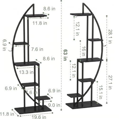 Plant Stand with Grow Light (Black + Black)