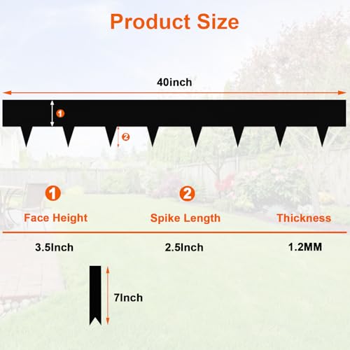 33ft. 10 Pack Metal Landscape Edging (Black / 6 Inch)
