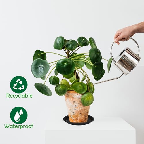 12 Pack 8 Inch Round Plant Saucers for Less 6.8 Inch Pot Indoors Outdoors Plant Trays for Pots Planter Saucer Plastic Plant Drip Tray Planter Water Tray for Potted Plants (12 Count)