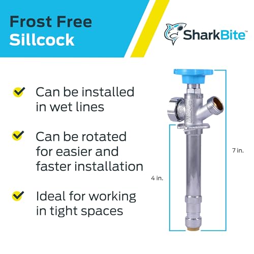 4 Inch Frost Free Sillcock (4 in. / Push to Connect Brass Plumbing Fittings)