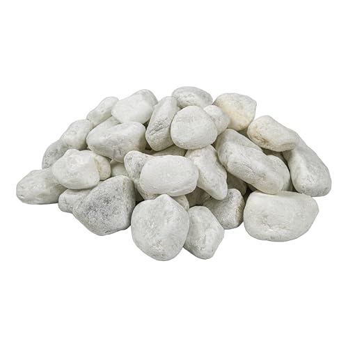 Natural White Tumbled Decorative Pebbles Landscape Stone 40 lb (640 Ounce)