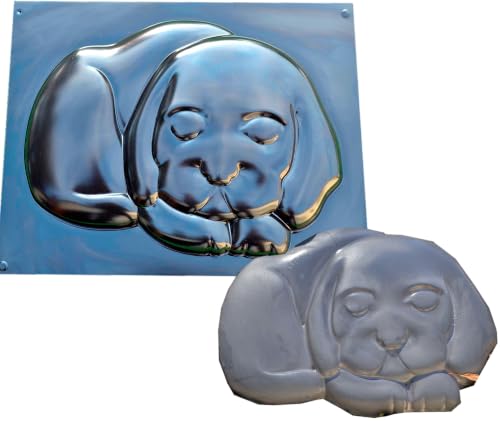 Concrete molds DIY Dog Stepping Stone Mold Mould Plaster Concrete Garden Path 15"x11"x1 (S04)