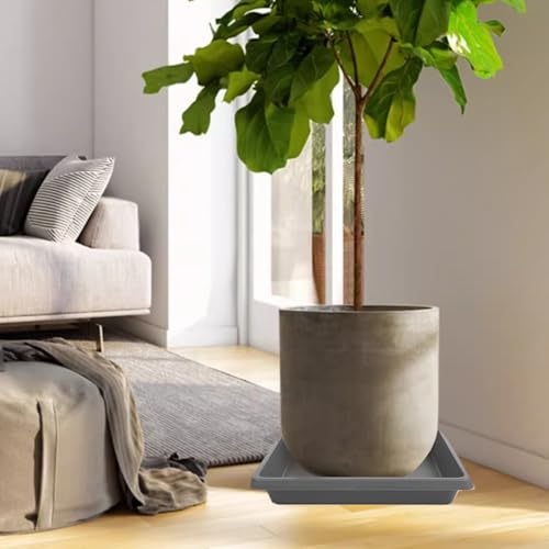 Plant Saucer 12 Inch Square 2 Pack (12"(2Pack) / Gray)