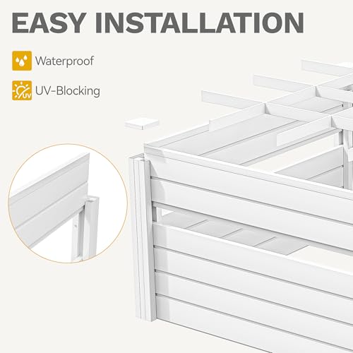 4 x 4 x 2 FT Raised Garden Bed (White / 4x4x2ft)