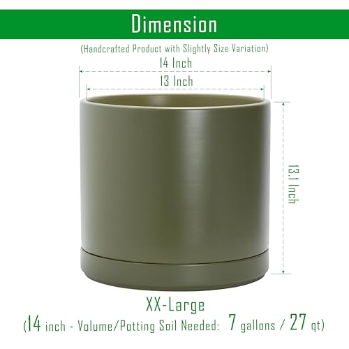 14 Inch Ceramic Planter Pot