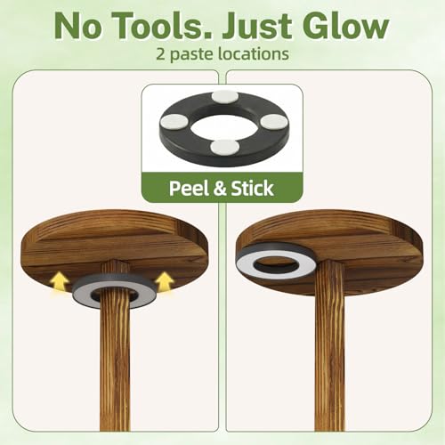 3 Tier Wood Plant Stand Indoor Corner with Grow Light (Pine Brown with Light / 3 Tiers)