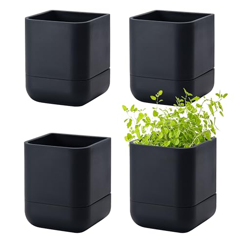 4.5 Inch Wall Mounted Self (4.5" (4 Pack) / Black)