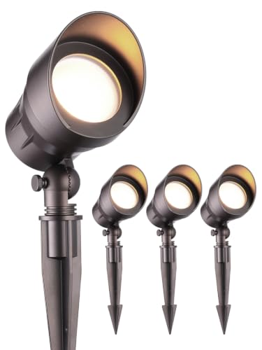 4-Pack 5W 12-24V Low Voltage LED Spotlight 3000K Oil Rubbed Bronze (Warm White (3000K))