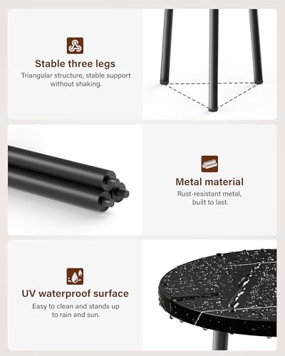 Plant Stand Indoor 2 Pack (Black Marble / 20"&20")