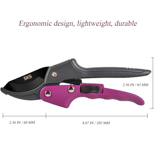 Premium 8 inch garden clippers (Purple)