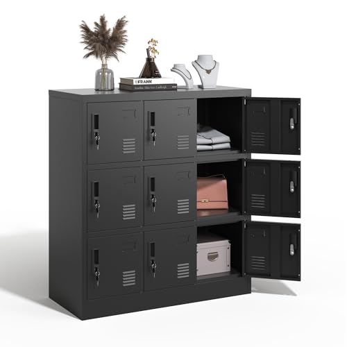 Metal Locker Storage Cabinet with 9 Door (9 door-40" / Black)