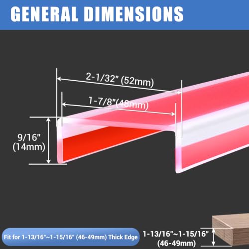 Rubber Edge Trim (Fit 1-7/8" - L20' / Clear)