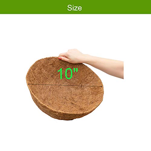 2PCS 10 Inch Round Coco Liners for Hanging Basket (10 Inch)