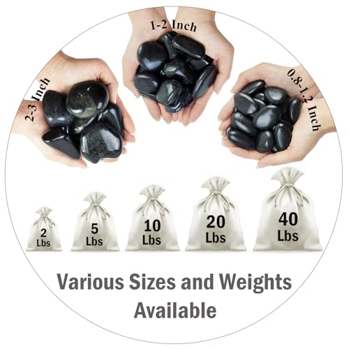 10 lbs Black Pebbles for Landscaping