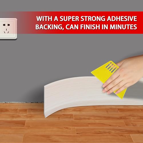 Vinyl Wall Base Rubber Baseboard Molding Trim Self Adhesive 4" Wide