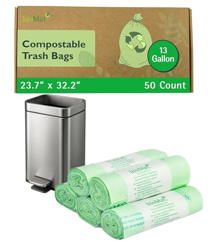 13 Gallon Compostable Food Scrap Bags (10 Count (Pack of 5) / 13 Gallon)