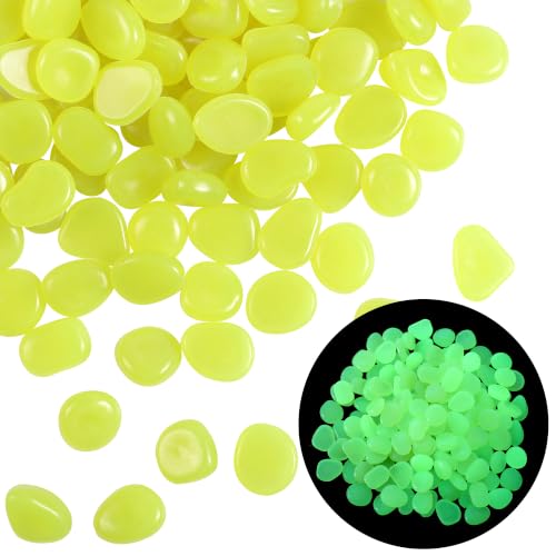 150 PCS Glow in The Dark Rocks (Yellow/150 pcs / 2.5x2x0.5cm)