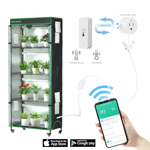Indoor Greenhouse with Grow Light (35.8"W x 17.8"D x 71.8"H W/Cover)