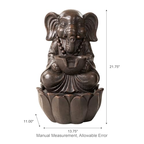 Outdoor Fountains (Bronze Elephant / 22"H)