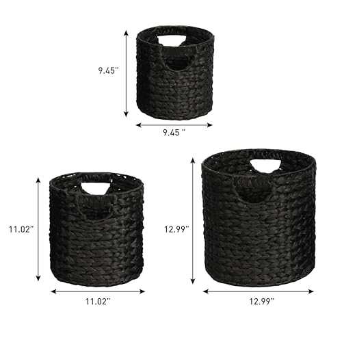 Avery 3 Piece Cylinder Nesting Baskets 13" (Black)