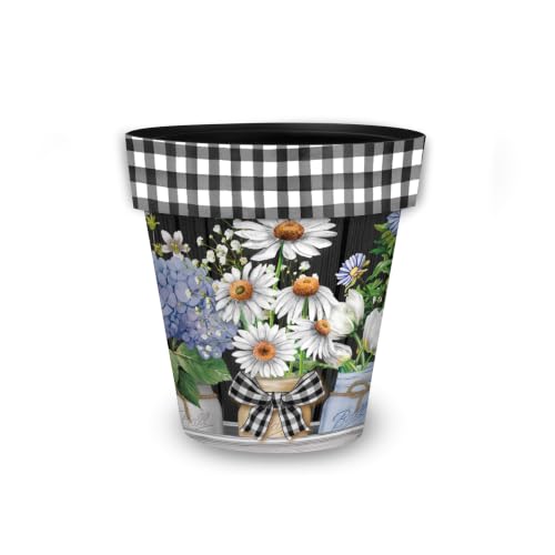 Summer Planter 8.5" x 8.5" x 8.5" Crated Mason Jars Small for Summer Planter