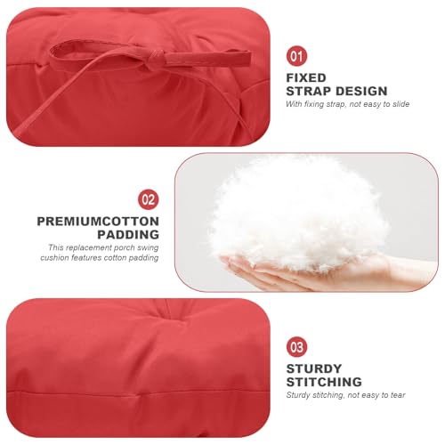 Porch Swing Cushions (Red / 40x 40 inches)