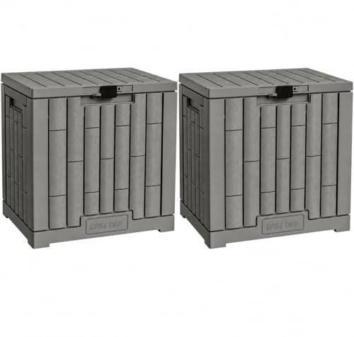 Outdoor Storage Box (Grey / 31 Gallon 2pc)