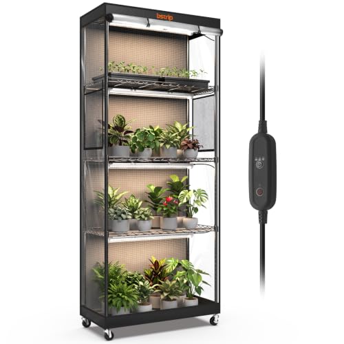4 Tier Indoor Greenhouse with Grow Light