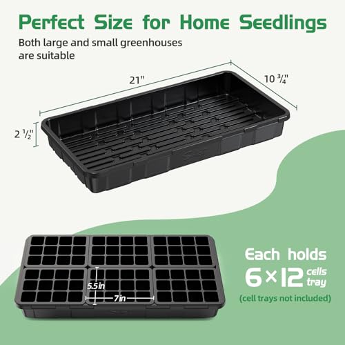 Extra Thick Heavy Duty 10 Pack 1020 Seed Starting Trays (1020)
